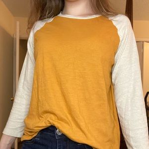 Mustard Baseball Tee 🌱